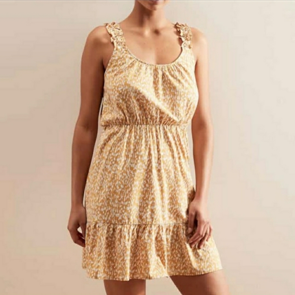 Banana Republic sz L Ruffle Fit-and-Flare Summer Dress